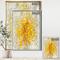 Designart - Glam Yellow Explosion Blocks - Modern & Transitional Canvas in Gold Frame
